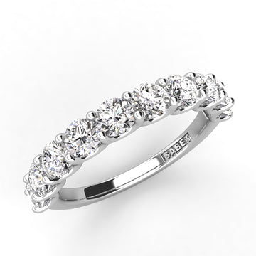 U Style Diamond Wedding Band 10 Diamonds 1.25ct